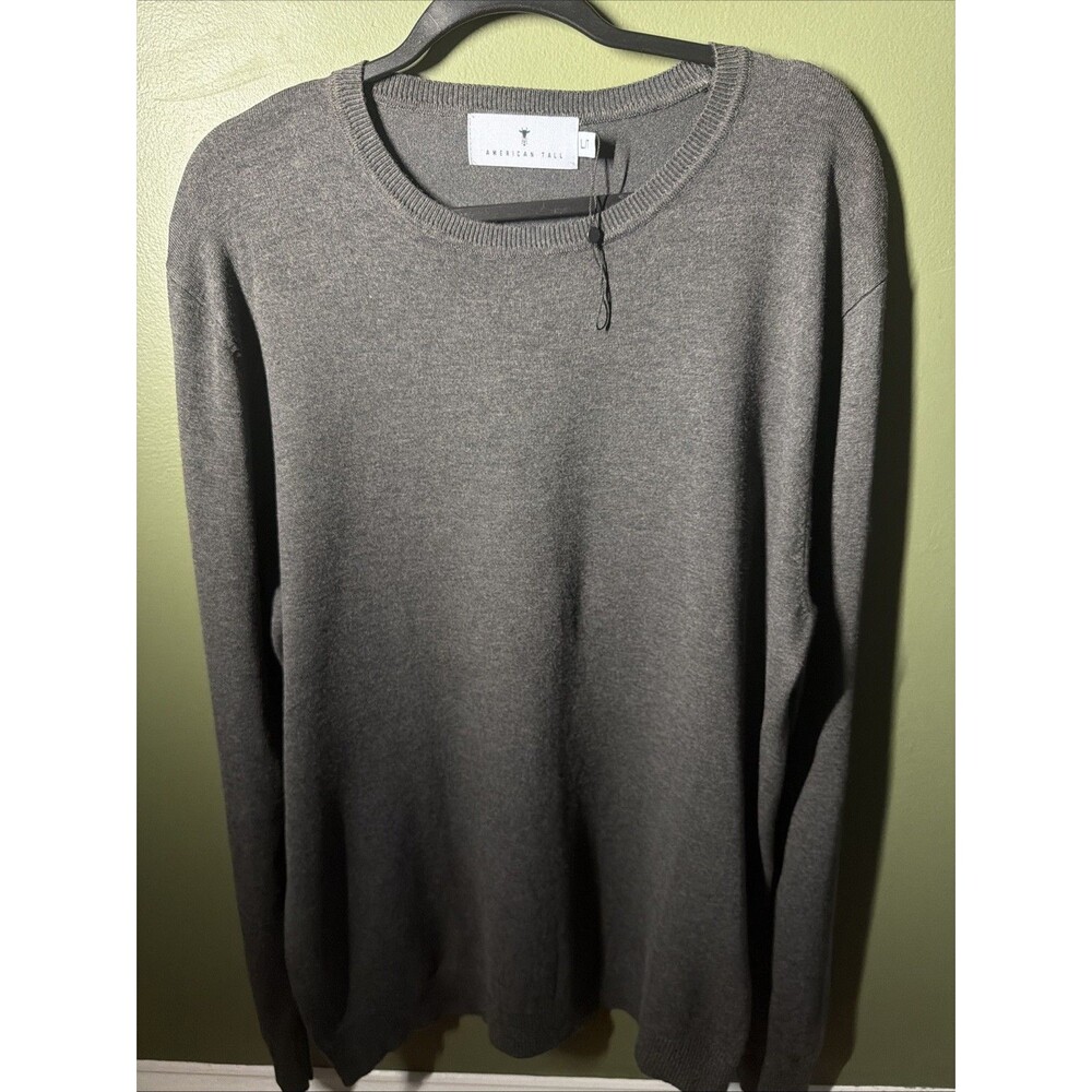 NWT "American Tall" Sweater LT Heather Gray Viscose Blend
